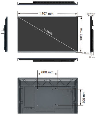 H6C пунктов доски UHD 75 дюймов умные 20 касаются фабрике OEM панели экрана взаимодействующей