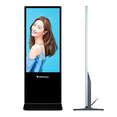 Экранные дисплеи касания андроида стойки пола 55 дюймов рекламируя Signage Lcd цифров игроков ультра тонкий